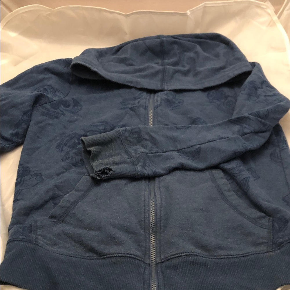 Kids Navy Blue Monster Truck themed Zip-Up Hoodie Jacket